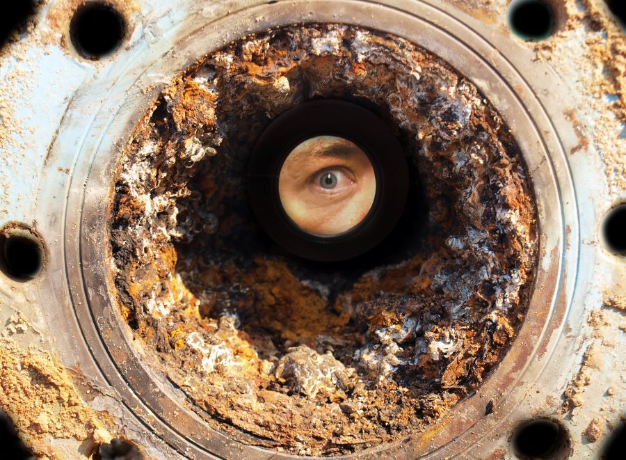 5th year internal clogged pipe inspection
