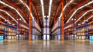 in-rack fire sprinkler system in warehouse